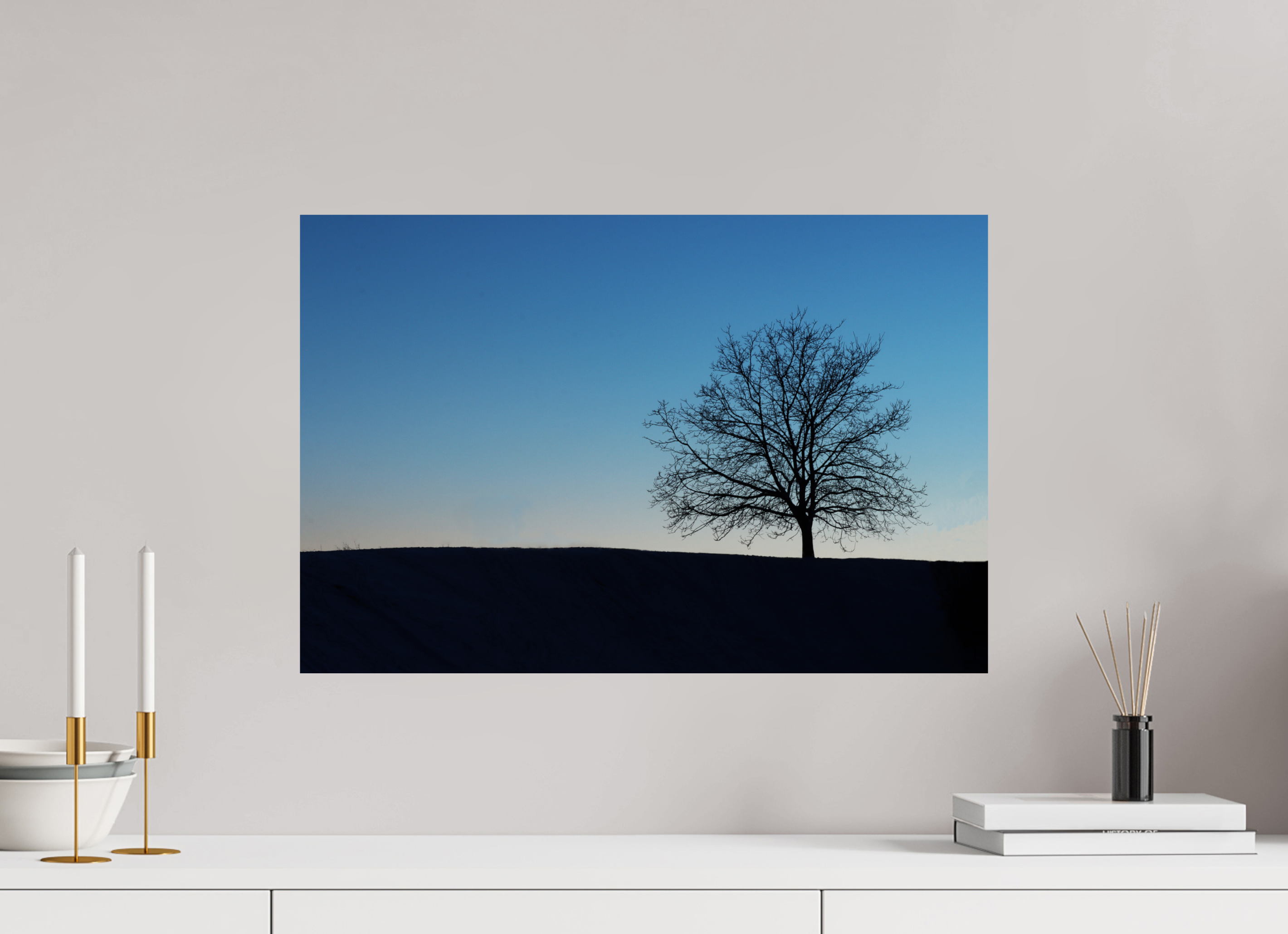60 x 40 cm, Fine Art Print auf Alu-Dibond Lonely Tree