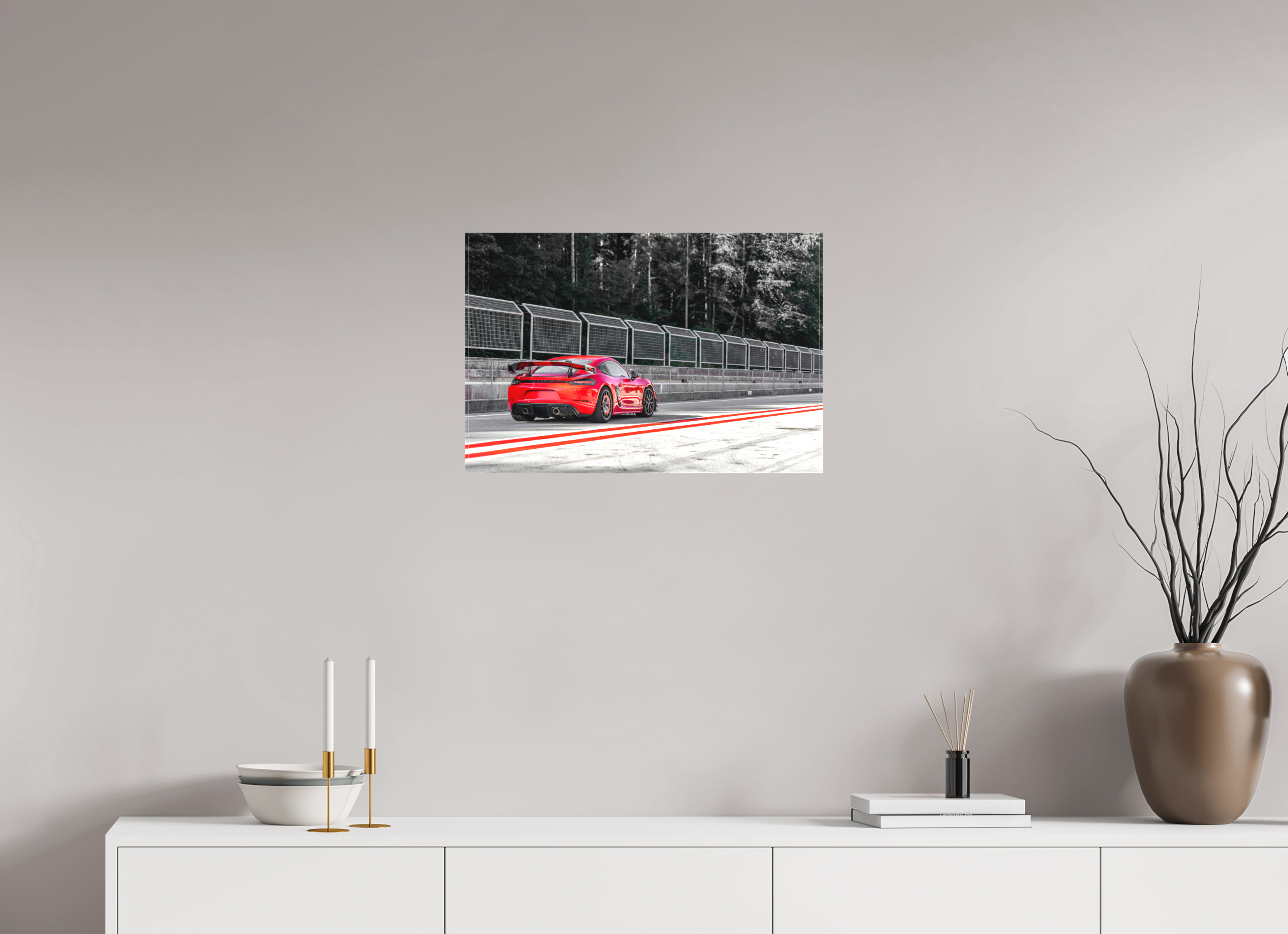 60 x 40 cm, Leinwand Racing in Red