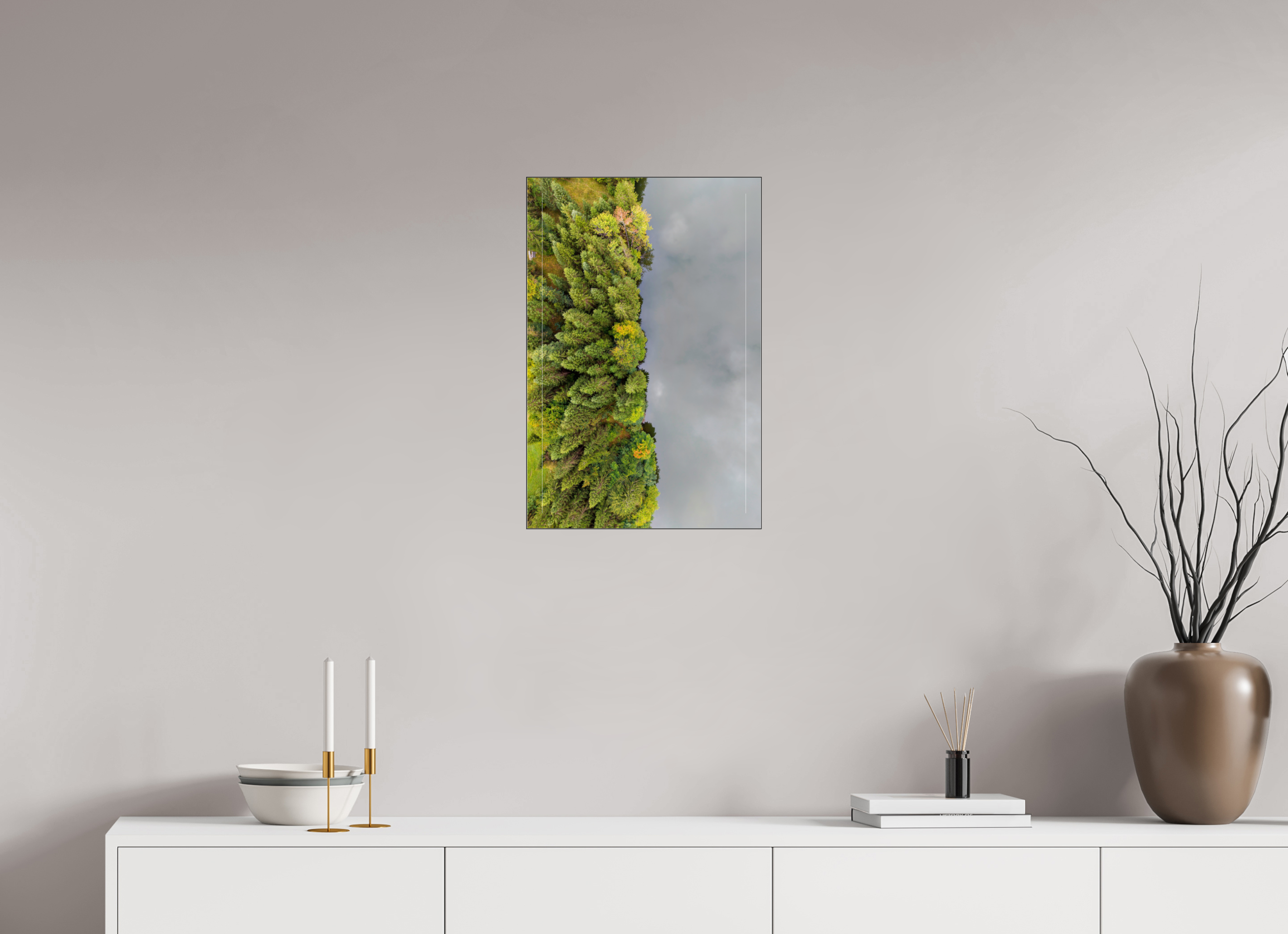 40 x 60 cm, Foto-Abzug hinter Acrylglas glänzend Emerald Shore