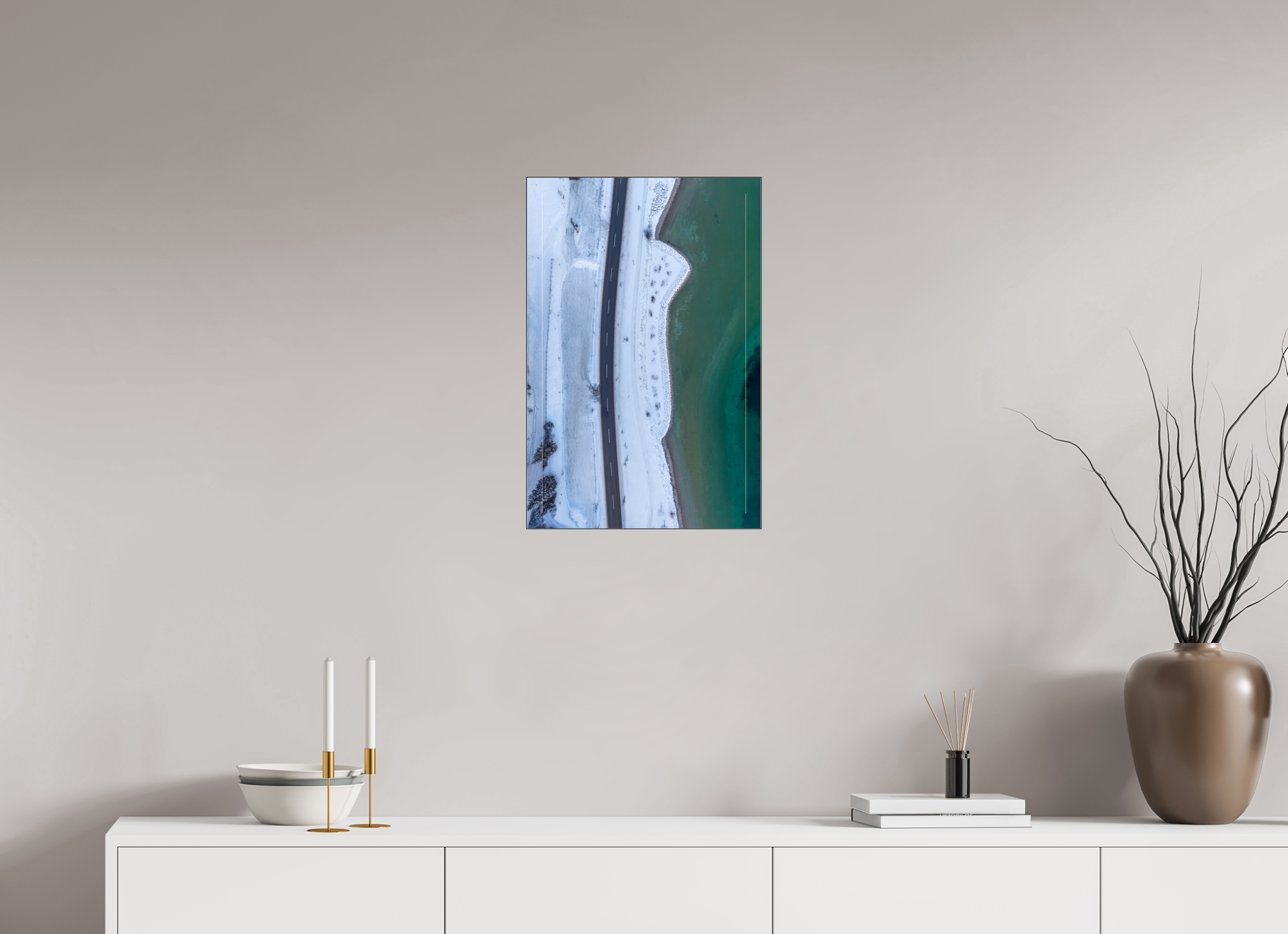 40 x 60 cm, Foto-Abzug hinter Acrylglas glänzend Silent Shoreline