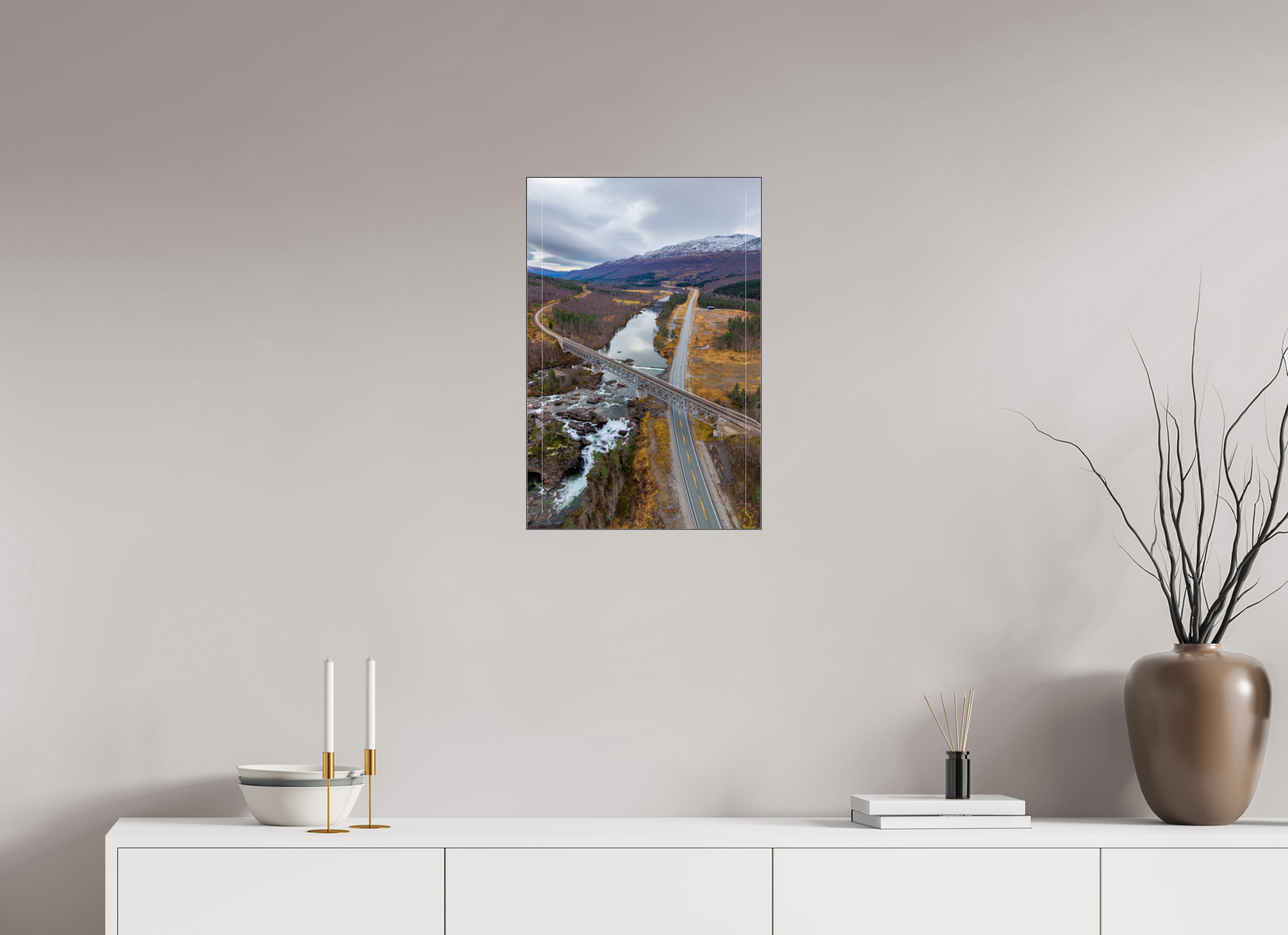 40 x 60 cm, Foto-Abzug hinter Acrylglas glänzend Crossing Lines