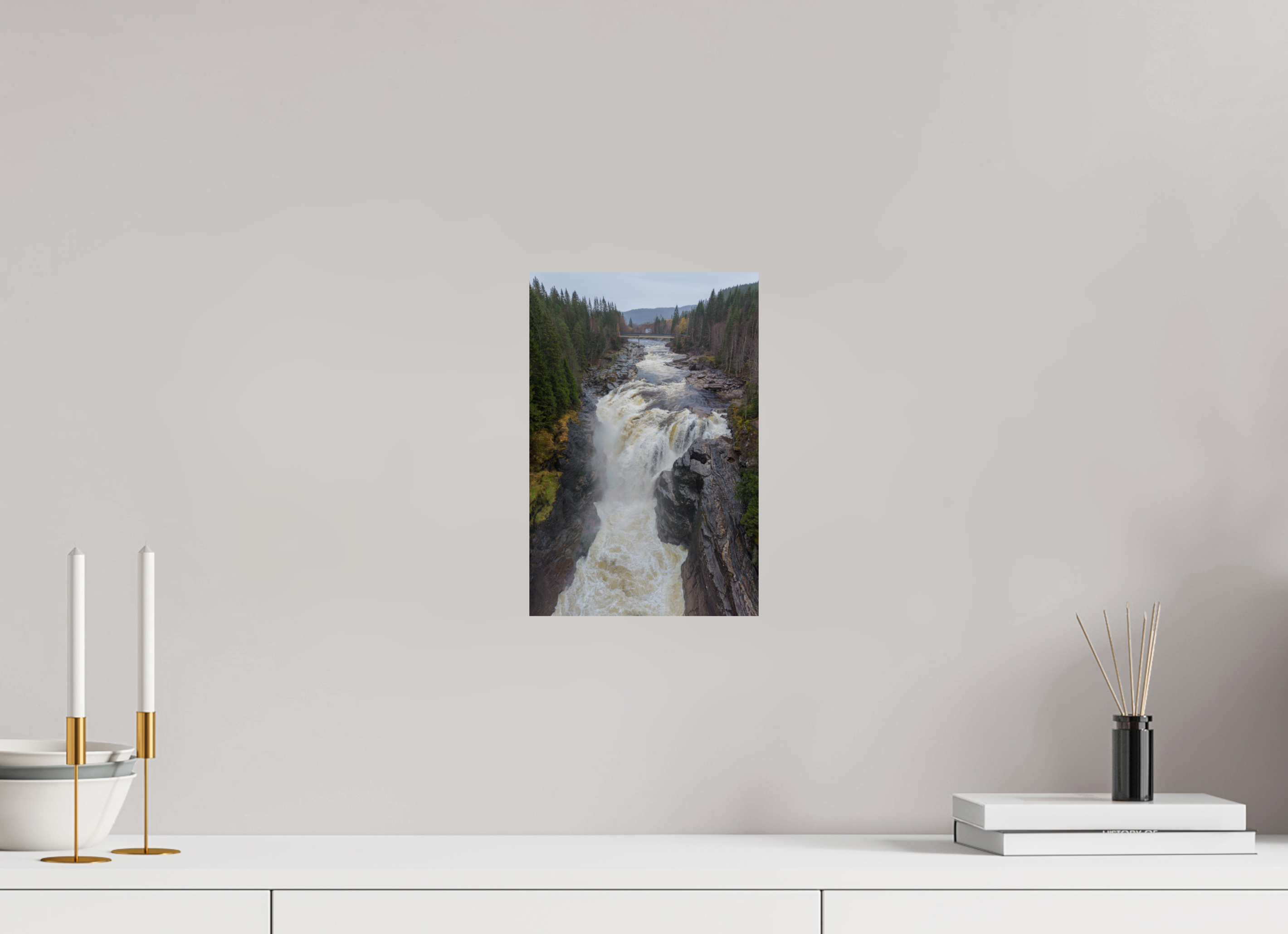 20 x 30 cm, Fine Art Print auf Alu-Dibond Forest Falls
