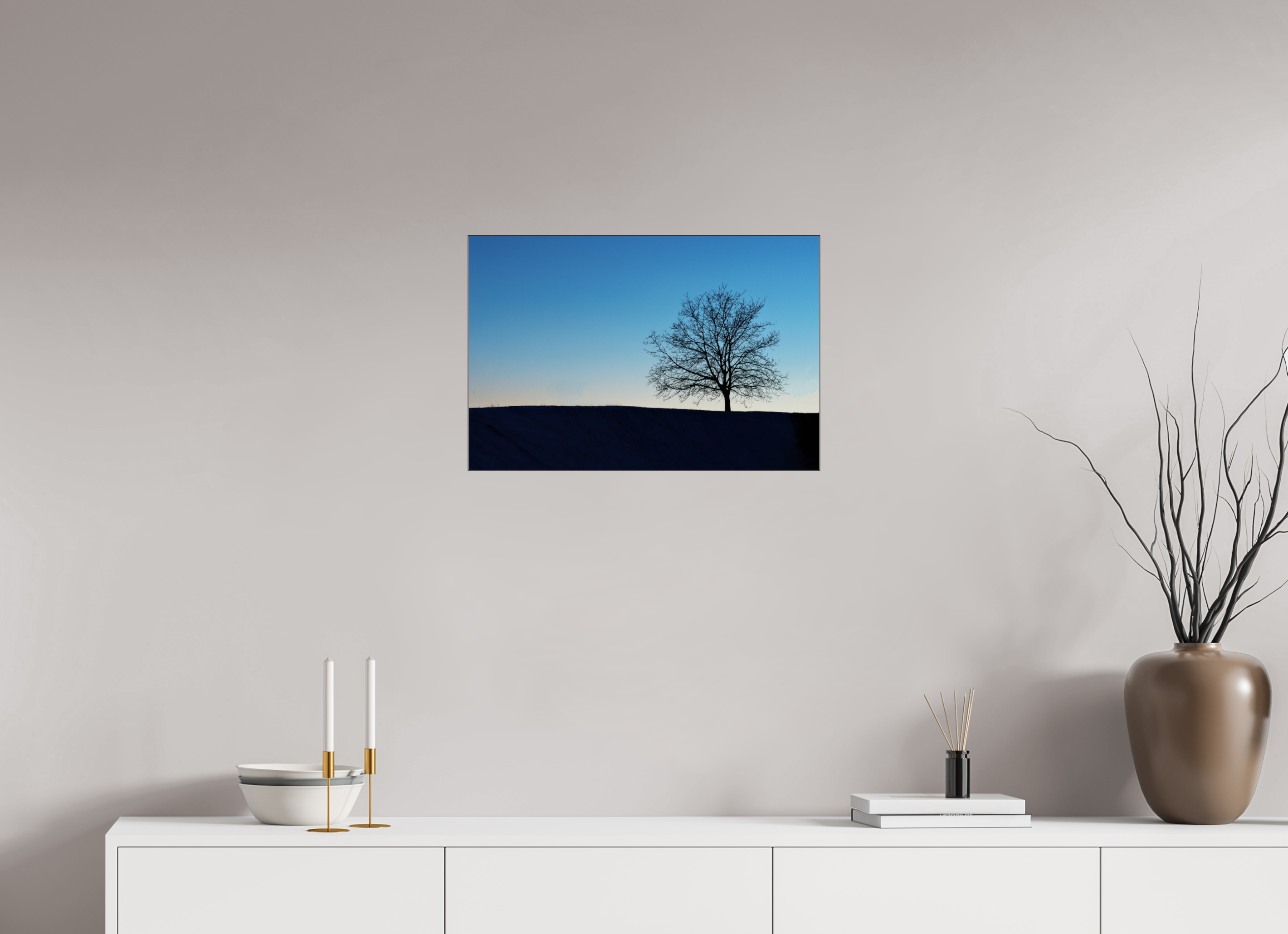 60 x 40 cm, Foto-Abzug hinter Acrylglas glänzend Lonely Tree