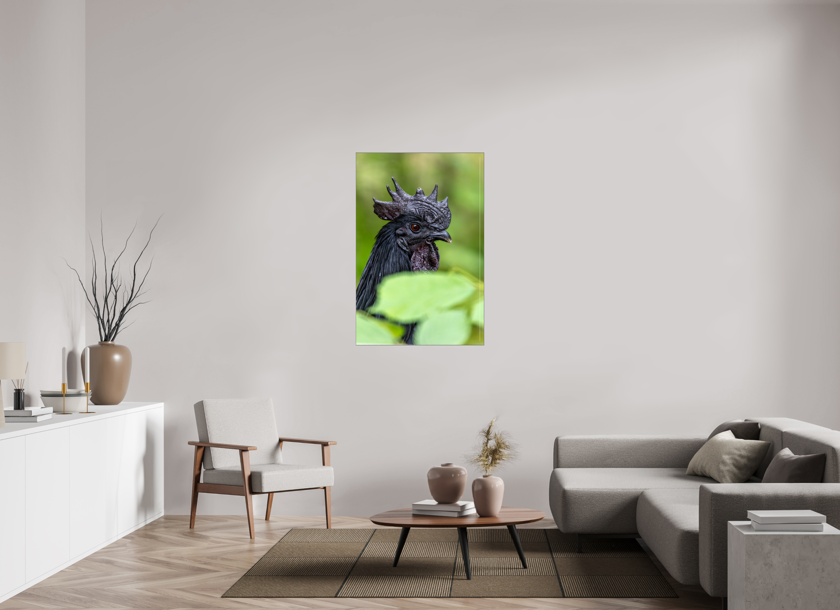 80 x 120 cm, Foto-Abzug hinter Acrylglas glänzend Black Majesty