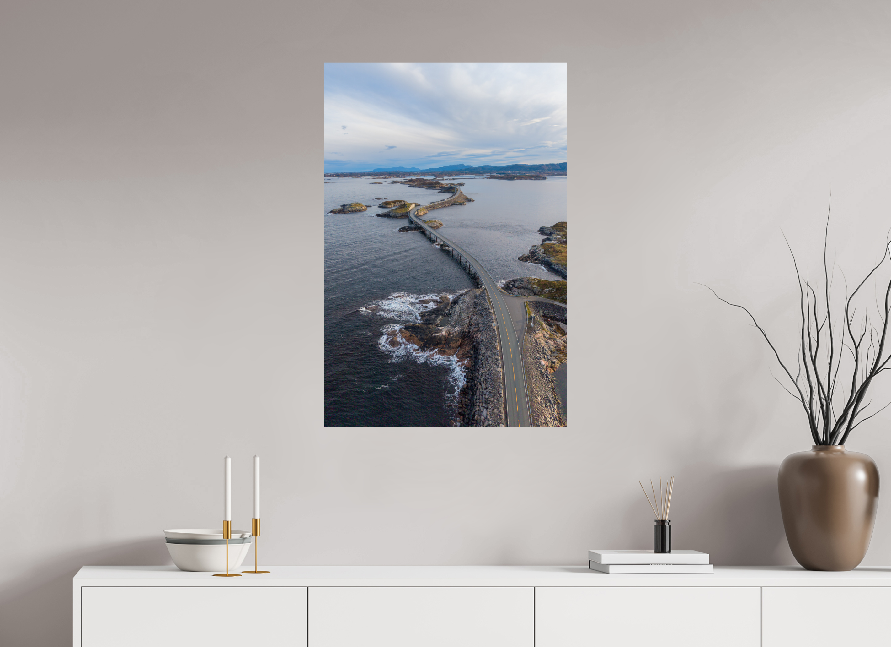 60 x 90 cm, Fine Art Print auf Alu-Dibond Curves of the Sea