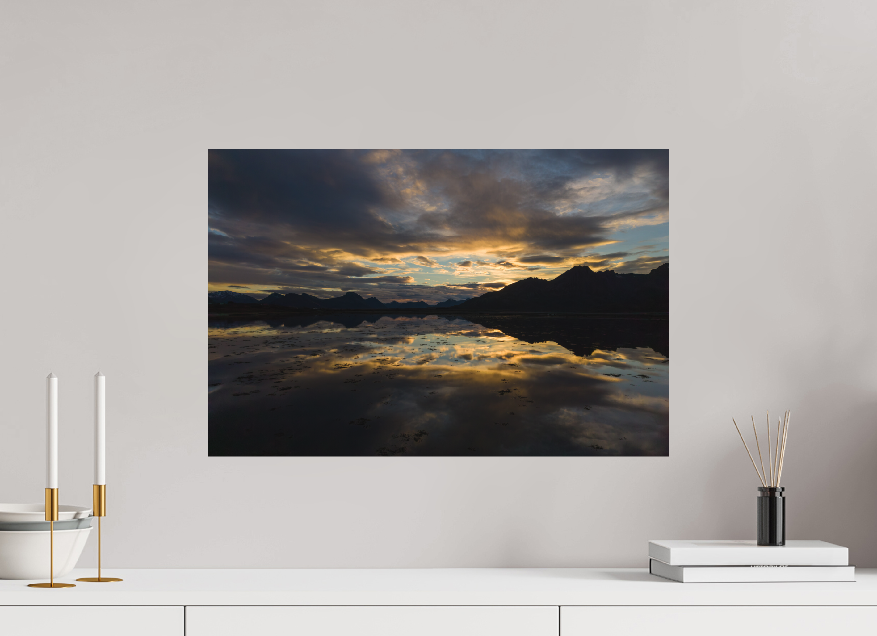 60 x 40 cm, Fine-Art Matt Golden Mirror