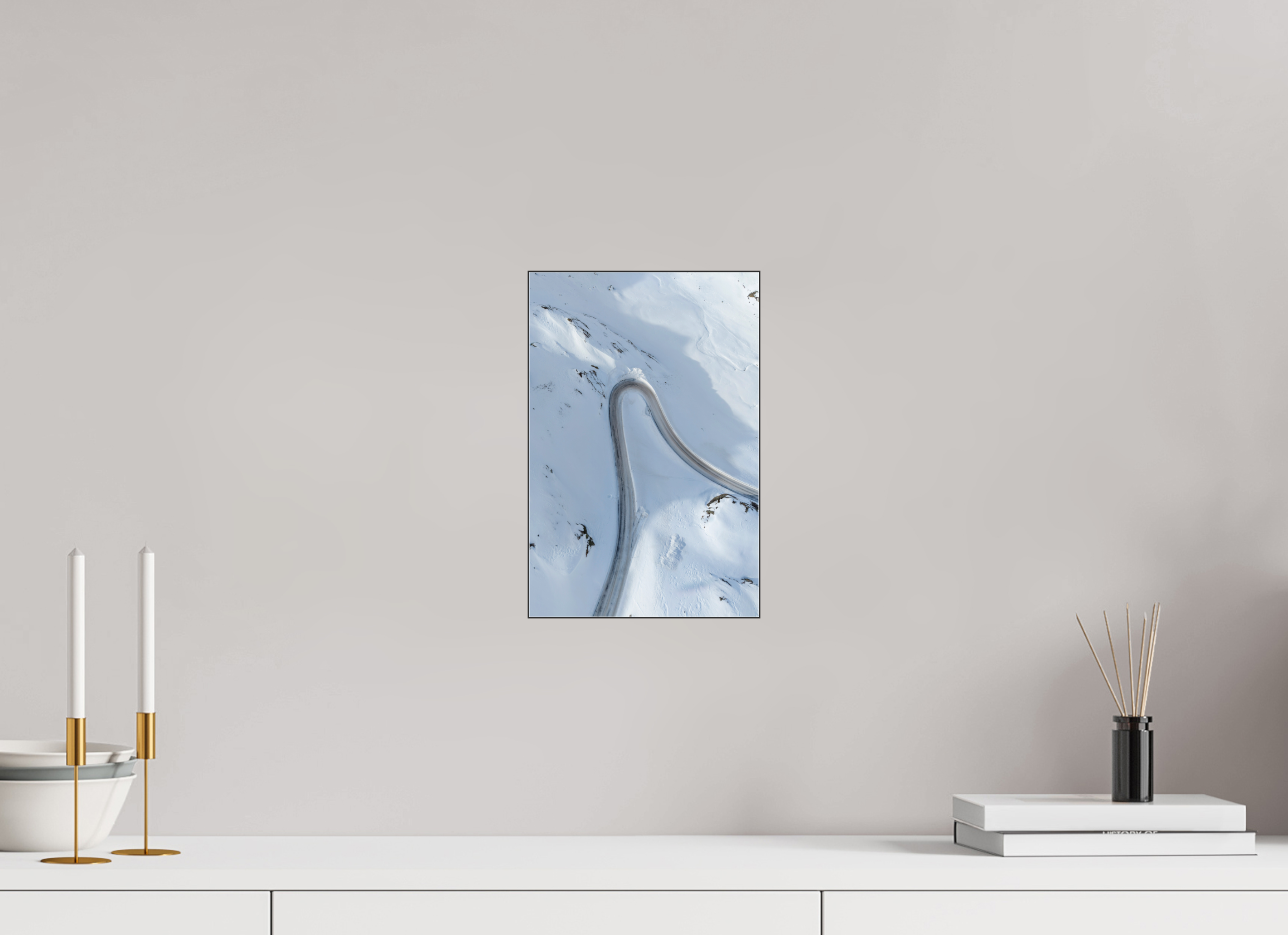 20 x 30 cm, Foto-Abzug hinter Acrylglas glänzend Frozen Curve