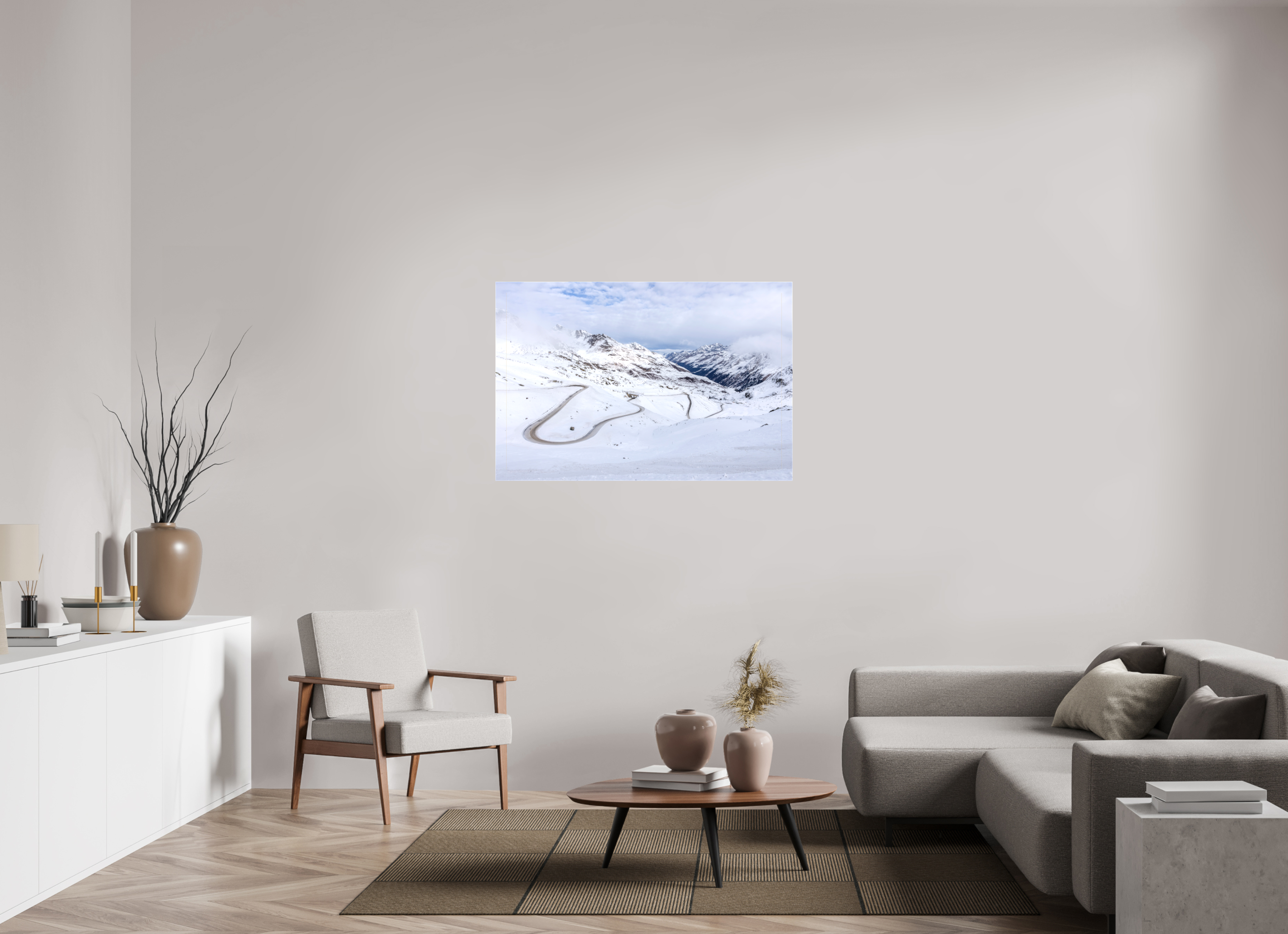 120 x 80 cm, Leinwand Frozen Route