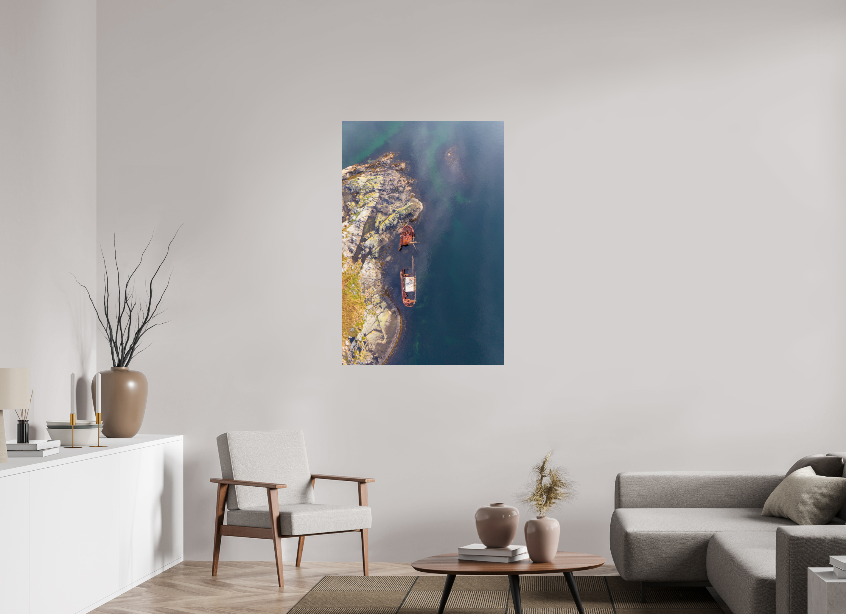 80 x 120 cm, Fine Art Print auf Alu-Dibond Coastal Relic