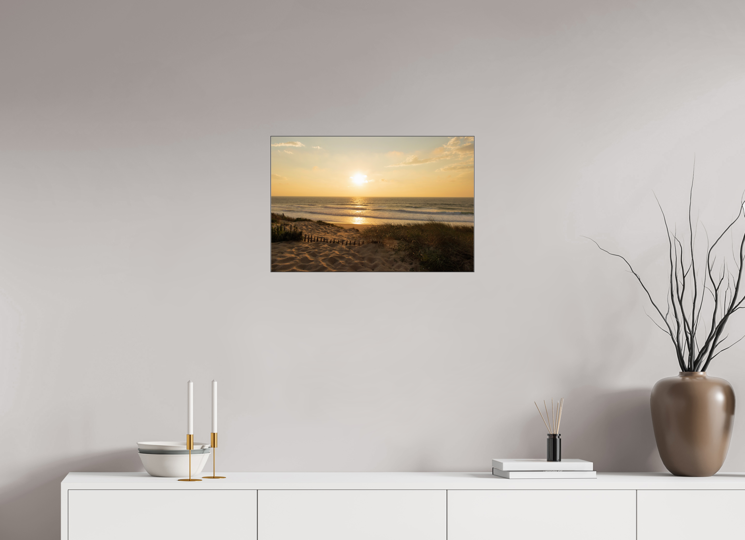 60 x 40 cm, Foto-Abzug hinter Acrylglas glänzend Atlantic Glow