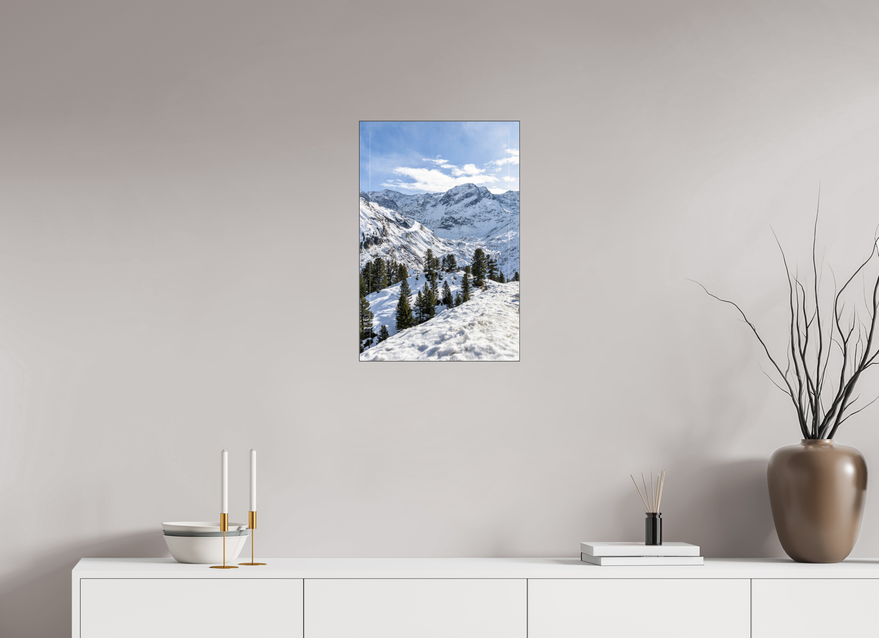 40 x 60 cm, Foto-Abzug hinter Acrylglas glänzend Alpine Frame