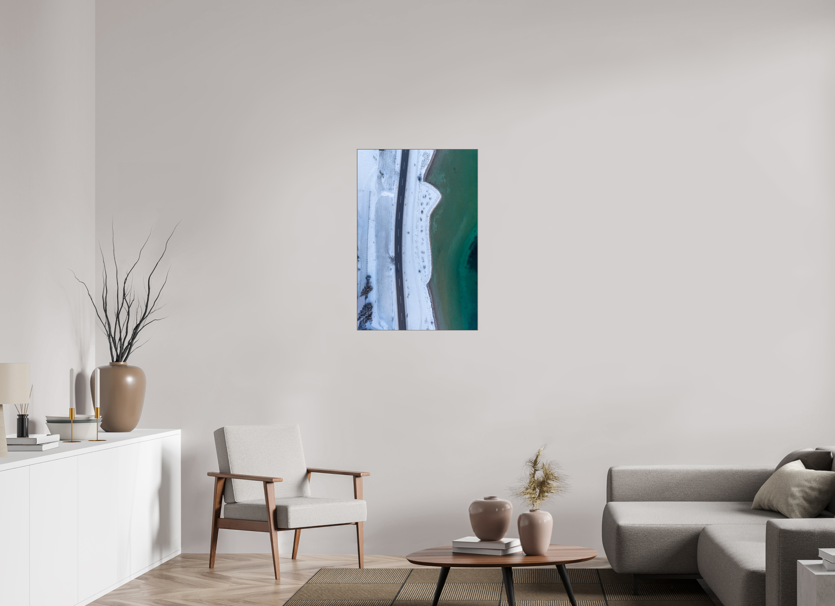 60 x 90 cm, Foto-Abzug hinter Acrylglas glänzend Silent Shoreline