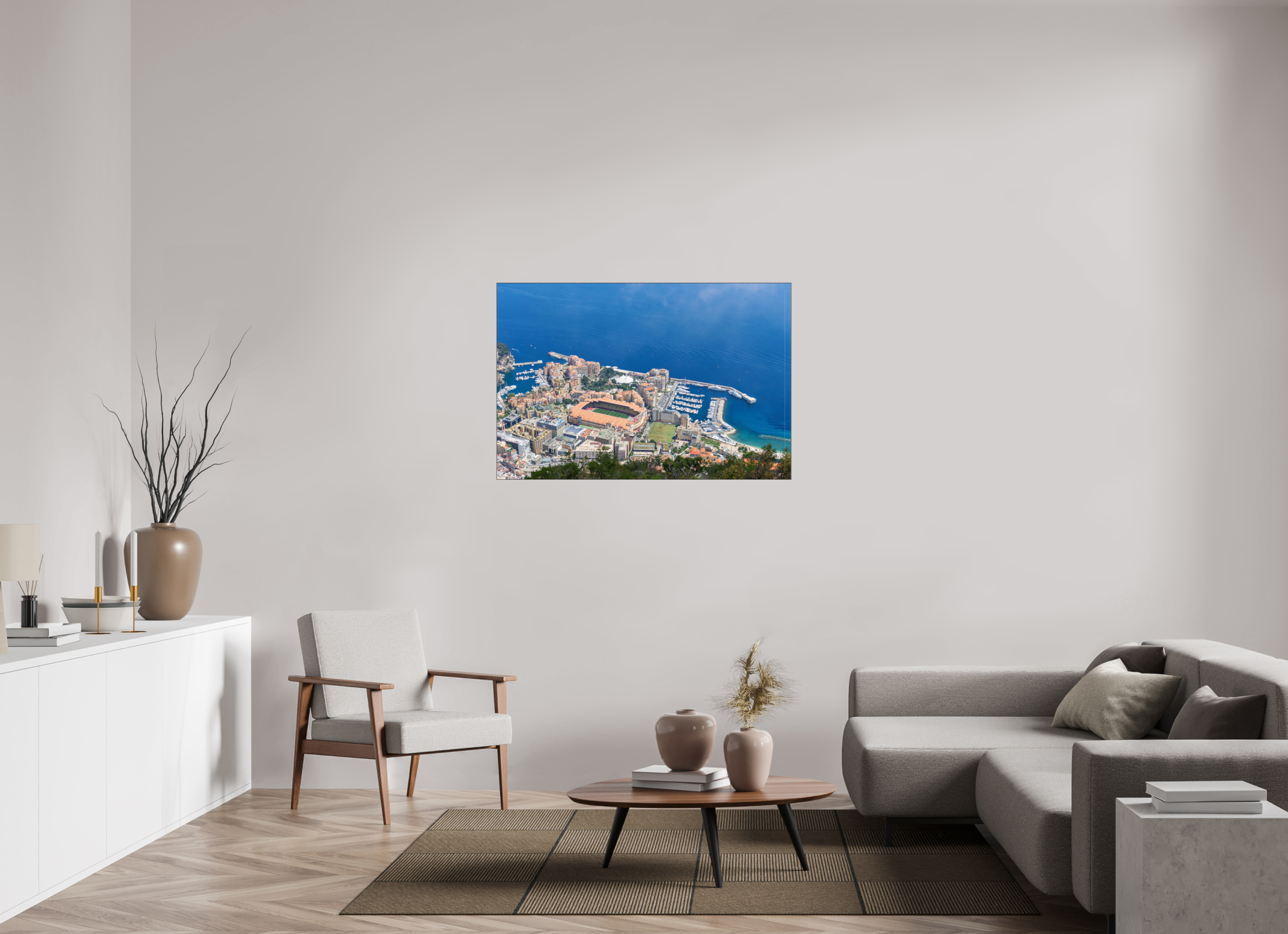 120 x 80 cm, Foto-Abzug hinter Acrylglas glänzend City by the Sea