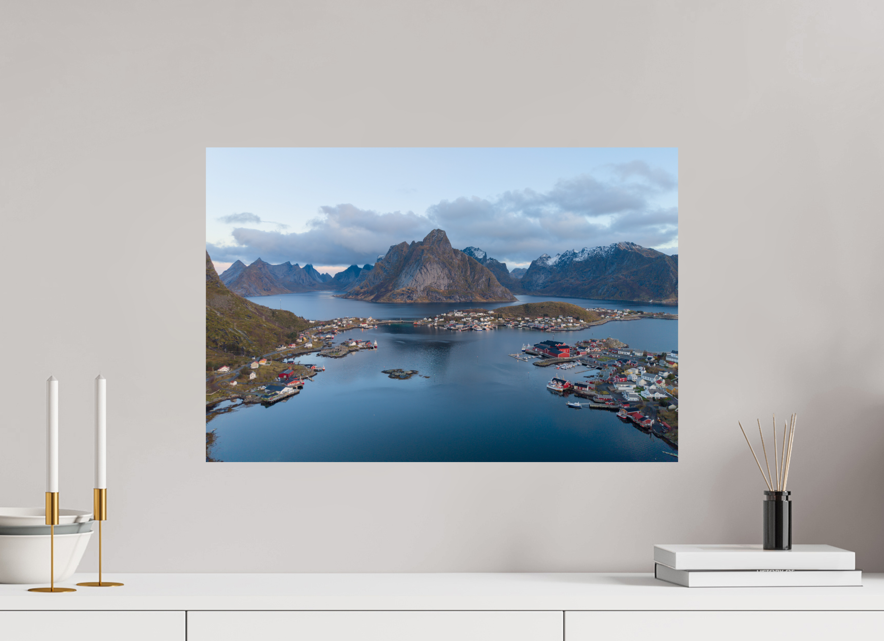 60 x 40 cm, Fine Art Print auf Alu-Dibond Between Sea and Peaks