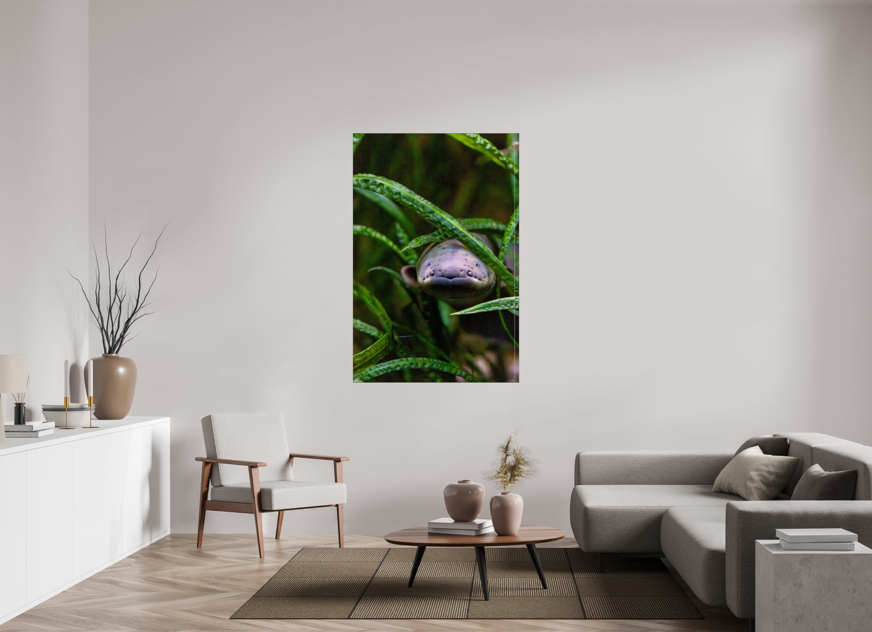 100 x 150 cm, Foto-Abzug hinter Acrylglas glänzend Electric Peek