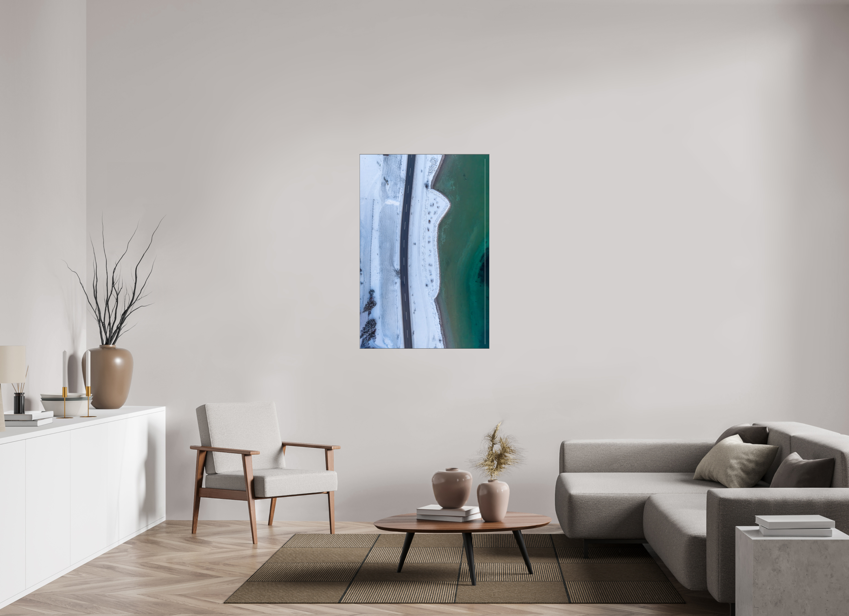 80 x 120 cm, Foto-Abzug hinter Acrylglas glänzend Silent Shoreline