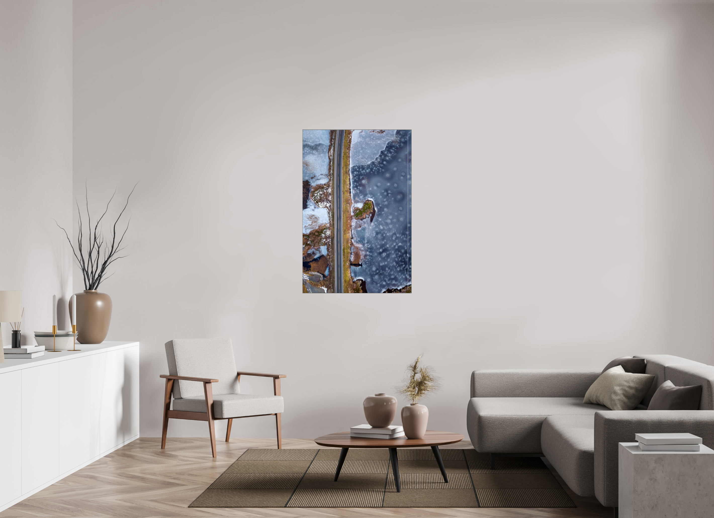 80 x 120 cm, Foto-Abzug hinter Acrylglas glänzend Frozen Path
