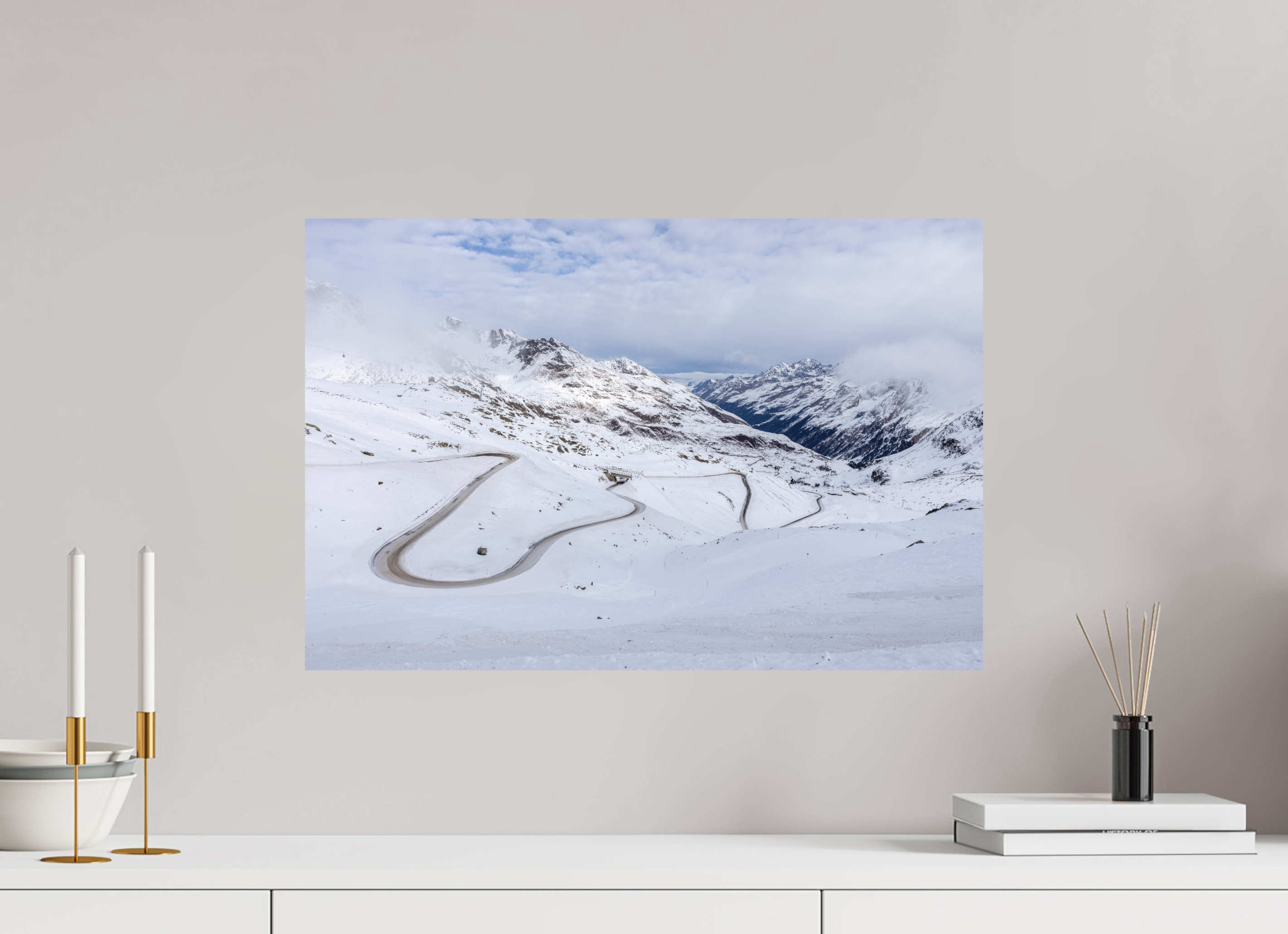 60 x 40 cm, Fine-Art Print Matt Frozen Route