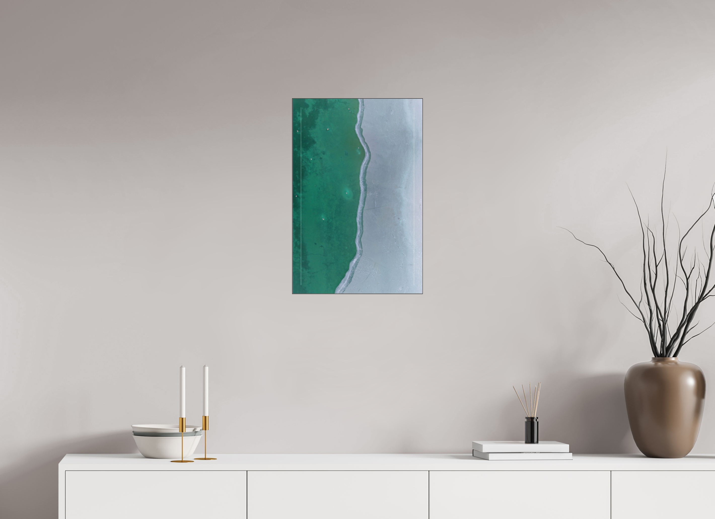 40 x 60 cm, Foto-Abzug hinter Acrylglas glänzend Frozen Divide