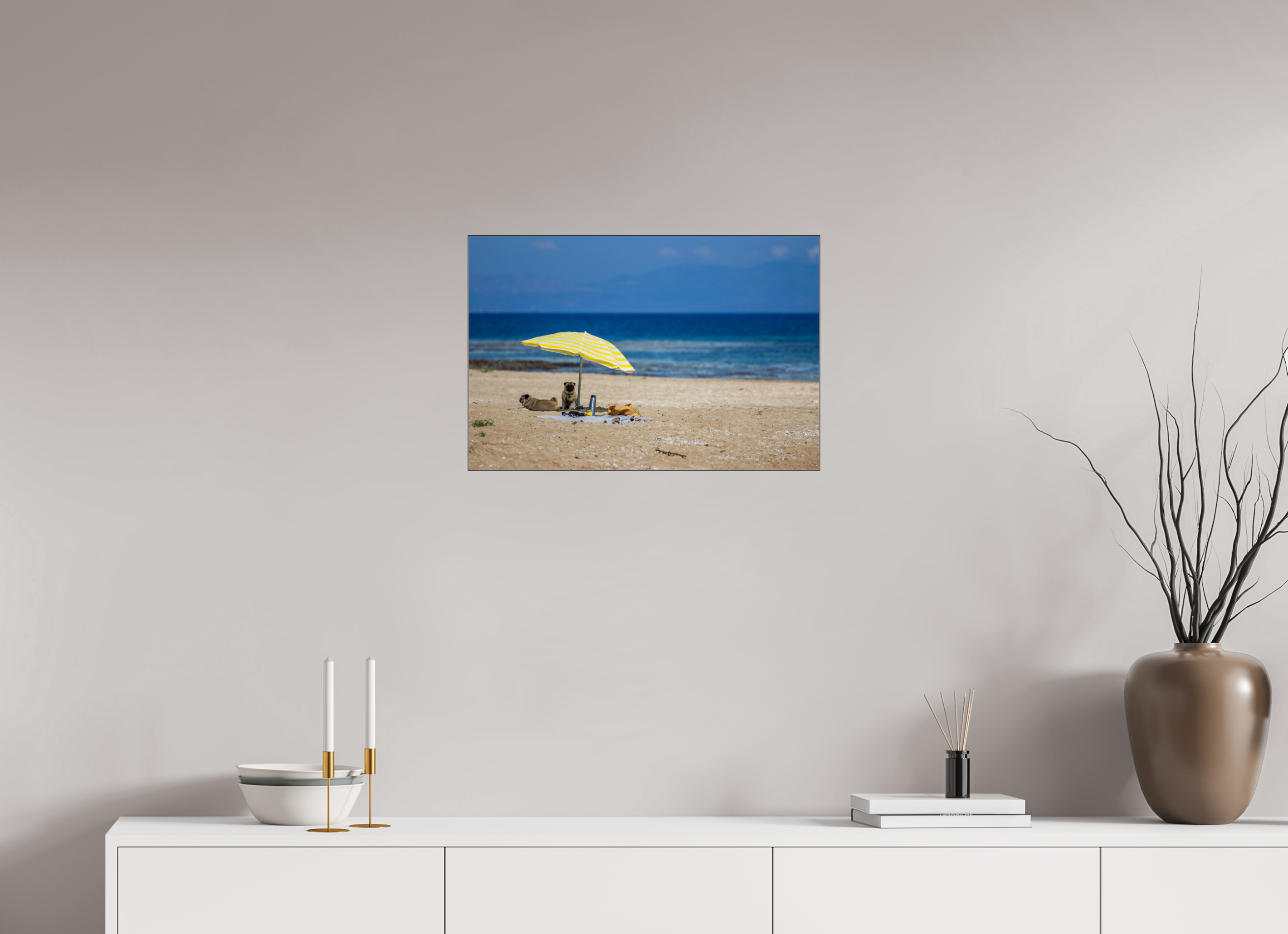 60 x 40 cm, Foto-Abzug hinter Acrylglas glänzend Pug Paradise